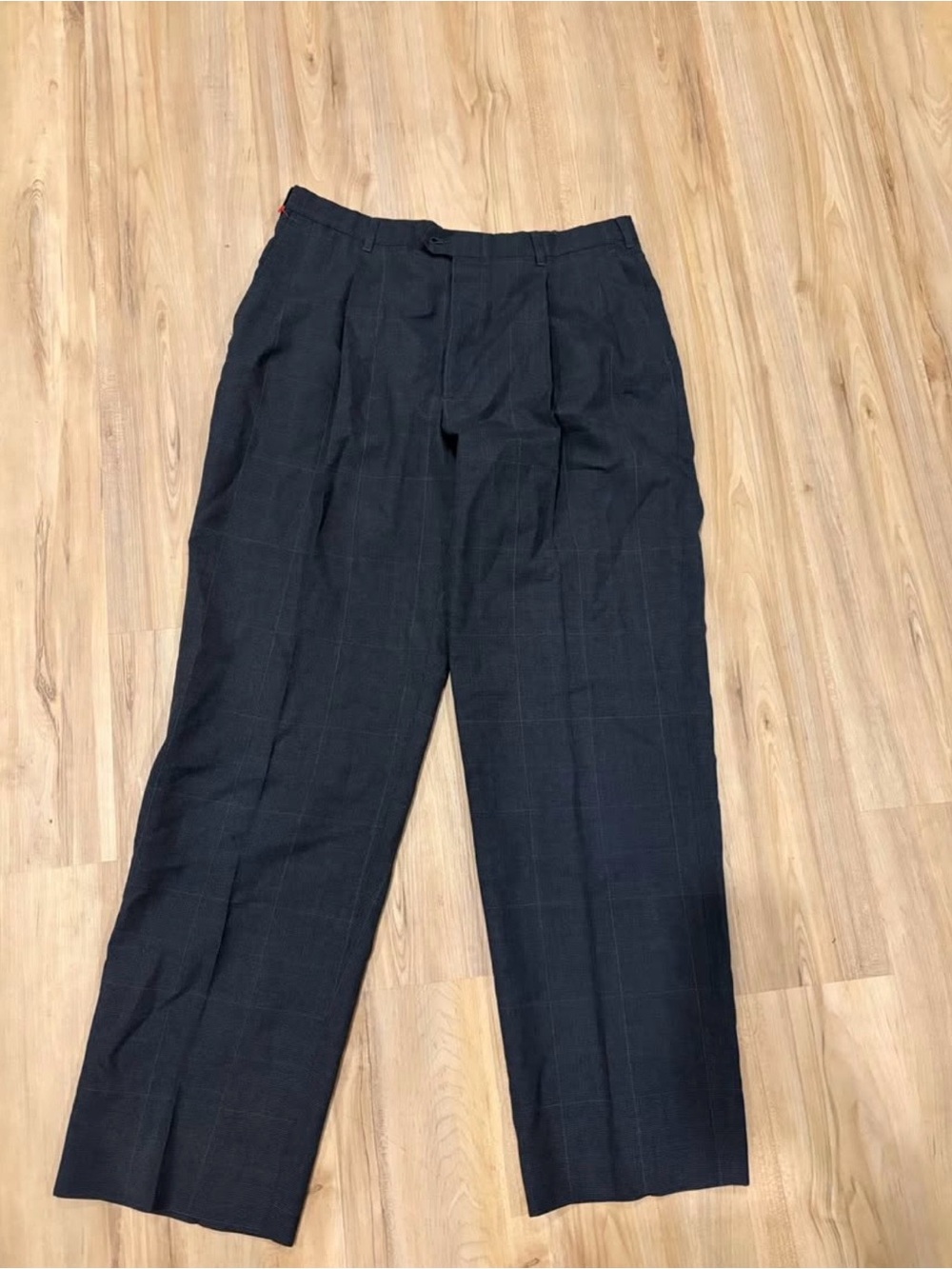 Dior Men's Dark Charcoal Pleated Dress Trousers